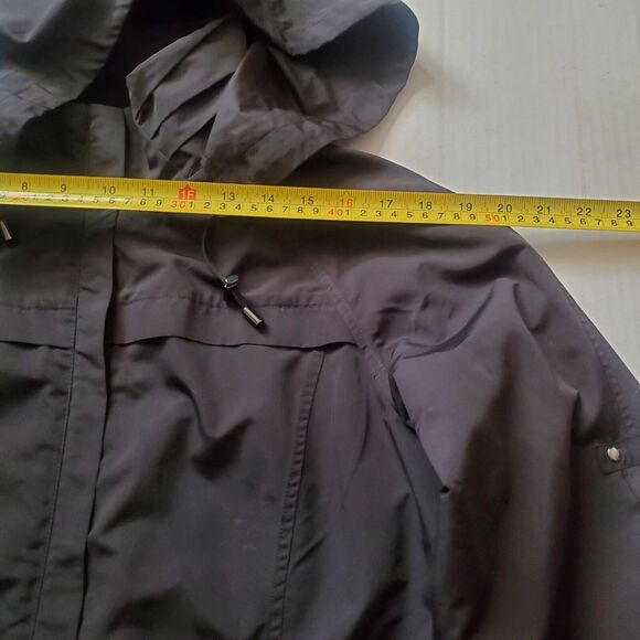 RFT Rainforest Mid Length black Brown Hoodie Windbraker Jacket Coat M mspr $129 - Picture 3 of 6